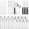 Funito 24-Piece Silverware Set for 4, Stainless Steel Flatware Cutlery Set, Kitchen Utensils Set, Tableware Set For Home Kitchen Restaurant Hotel, Includes Knives Forks Spoons, Dishwasher Safe