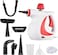 XISICIAO Handheld Pressurized Steam Cleaner with 9 pcs Accessories, Portable Steamer for Cleaning, Steam Cleaner for Home Use, Steamer for Cleaning Car, Furniture, Floor (Red)