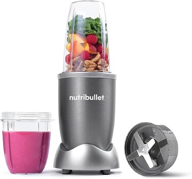 600 Watts, 3pc Accessories, Multi-Function High Speed Blender, Mixer System With Nutrient Extractor, Smoothie Maker, Grey, NBR-0612,1 year limited warranty