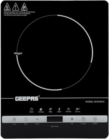 4 Digit LED Display Digital Infrared Cooker, GIC33013   8 Temperature Settings   3hrs Programmable Timer   2000W Ceramic Heating Element