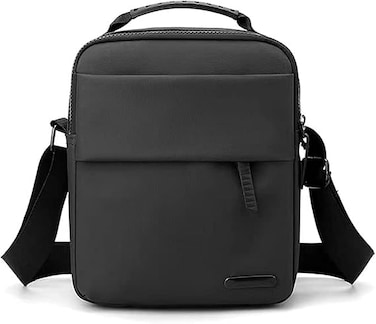 Crossbody Bag Small Shoulder Backpack for Men Chest Bags Casual Daypack for Business Travel Cycling (Black)