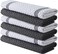 Premium Kitchen Towels &ndash; Pack of 6, 100% Cotton 40cm x 70cm Absorbent Dish Towels - 425 GSM Tea Towel, Terry Kitchen Dishcloth Towels- Grey Dish Cloth for Household Cleaning by Infinitee Xclusives