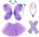 Fairy Costume Fancy Dress Up Butterfly Costume Sets with Tutu Dress, Butterfly Wing, Headband,Wand Costume Set for 3-8 Years Girls