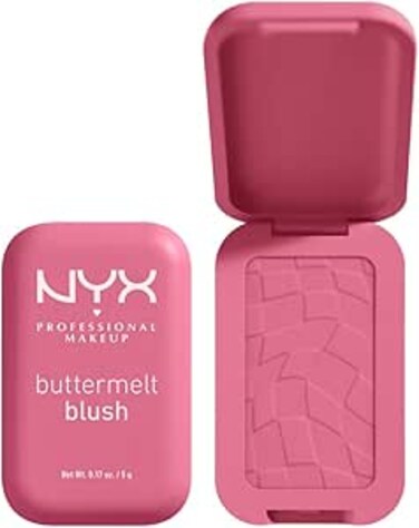 NYX Professional Makeup Buttermelt Blush, Powder Blush, up to 12 H Wear, Fade &amp; Transfer Resistant, For The Butta.