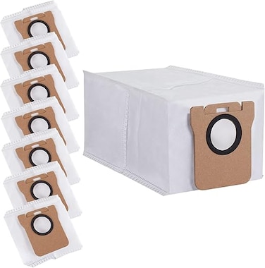 AnDongo 8 Pack Dust Bag for Dreametech L10s Ultra / L10s Plus / L10 Ultra / L20 Ultra Robot Vacuum Self-Emptying Base, 3L Large Capacity Auto-Seal Replacement Bag Accessories Set