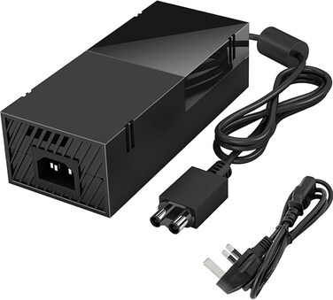 Power Supply Brick - AC Power Replacement Charger Compatible with Xbox One, with Power Cord Low Noise(Black)