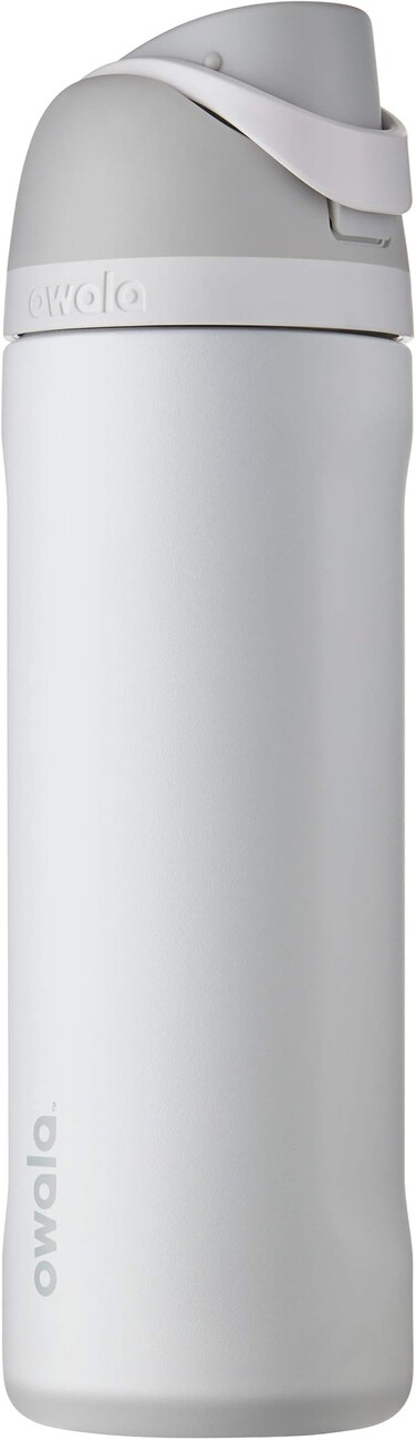 Insulated Stainless Steel Water Bottle with Straw for Sports and Travel, BPA-Free, 24-Ounce, Shy Marshmallow