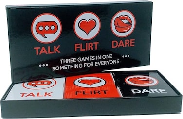 Talk Flirt Dare Game Fun and Romantic for Couples: Date Night Box Set with Conversation Starters, y s and Cool s - or Cards- 3 s in 1