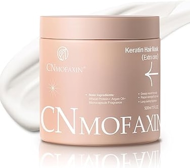 CNMOFAXIN Keratin Hair Mask &amp; Deep Conditioner (500ml), Hydrating &amp; Deep Conditioning Repair with Wheat Protein &amp; Argan Oil for Dry, Damaged, or Color-Treated Hair, Anti-Frizz Hair Treatment