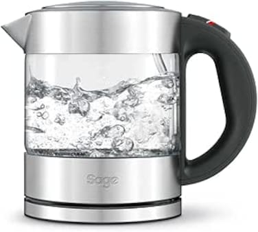 Sage - The Compact Kettle Pure - 1L Quiet and Cordless Kettle - Fast Boil, Brushed Stainless Steel - UAE Version, 2 Year Manufacturer Warranty