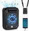 Portable Fan Wearable Waist Fan 10000mAh Rechargeable, Waist Clip Fan with 3 Speeds 6500RPM Strong Airflow, Clip Belt Fan Cooling Personal Fan for Outdoor 15H Working Time as Necklace Fan- Black