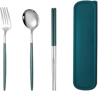 Travel Silverware Set With Case - Portable And Reusable Lunch Utensils Set For Work, Travel Silverware, Cutlery Set For Lunch Box, Bento Box Utensils Set, Spoon, Fork, And Chopsticks