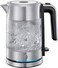 Russell Hobbs Illuminating Glass Electric Kettle, (24191) 2200W with Auto Shut Off &amp; Removable Mesh Filter, Compact &amp; Powerful Stainless Steel Kettle for Home and Office Use - 1-Year Warranty