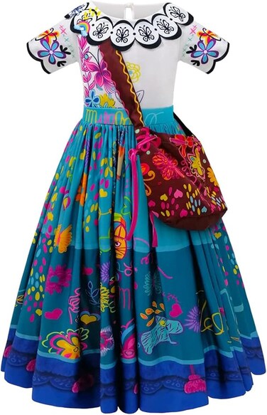 Yellow Princess Dress Costume for Girls Kids Dress Up with Free Accessories - 90-140 cm 3-12 Years Birthday Party Cosplay Outfits