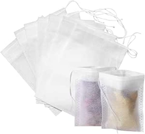 Buy 100Pcs Disposable Drawstring Tea Filter Bags Non-woven Fabric