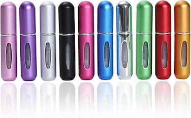 Beauenty 10pcs Perfume Spray Bottle Set,Portable Perfume Refillable Spray Bottle,Mini Atomizer Spray Perfume Bottle Set for Travel