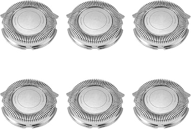 6Pcs Replacement Shaver Heads Compatible with Philips, SH30/50 Electric Shaver Heads Replacement Blades Wet Dry Shaver Accessories Men's Shaving Blades Razor Shaver Trimmer Head for S5000 S510 S520