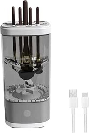 NALACAL Makeup Brush Cleaner Machine, Electric Makeup Brushes Cleaner and Dryer, Fast Cleaning Makeup Brush Washer ＆ Dryer Electric Cosmetic Brush Cleaner Makeup Brush Travel Home Use Gift for Women