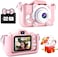 Kids Camera Toys for 6+ Year Old Boys/Girls, Kids Digital Camera for Toddler with 1080P Video, Chritmas Birthday Festival Gifts for Kids, Selfie Camera for Kids,(Pink)