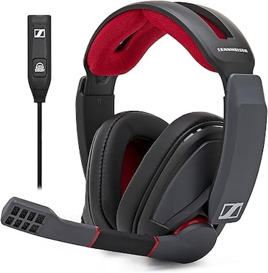 GSP 350 Closed Back Gaming Headset - Black/Red (Pack of 1), USB