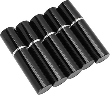 Sorandy Portable Mini Refillable Perfume Atomizer Bottle Perfume Spray Scent Refill Pump Case 10 Ml Portable Sprayer Perfume Atomizer Refillable Travel for Traveling and Outgoing 5 PCS (Black)