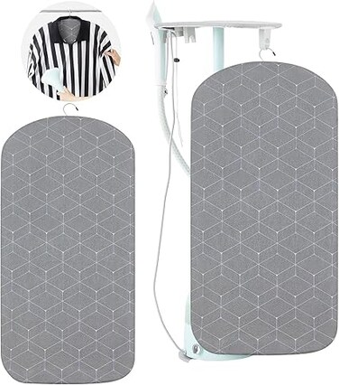 Excefore Garment Steamer Hanging Ironing Board, Standing Handheld Garment Steamer, Dust Bag Clothes Steamer, Laundry Clothes Hanging Standing Handheld Accessory, Anti-steam Pad, Grey