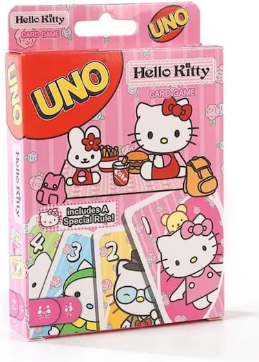 UNO Hello Kitty Card Game, Special Edition with Exclusive Rule, Ages 7+, 2-10 Players