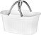 Stefanplast Elegance Laundry Basket With Handles, Plastic, White