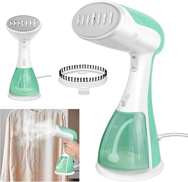 Handheld Clothes Steamer, Portable Garment Steamer Clothing for Home Office Travel, 30s Fast Heat-up 1500W Powerful steam Iron with 300ML Large Water Tank, Mini Compact Fabric Wrinkle Remover