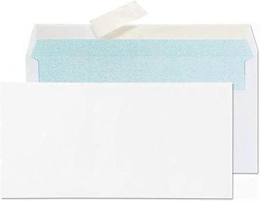 White Envelopes, 4&rdquo; x 9" Peel &amp; Seal Mailing Envelope for Posting Home Office and Ecommerce 80gsm, pack of 50