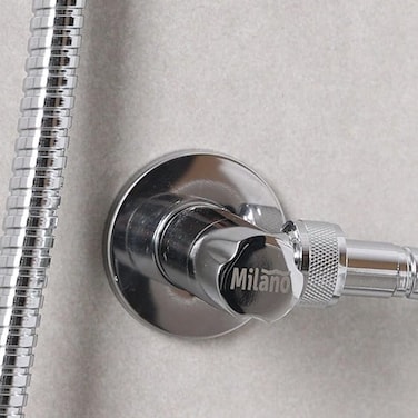 Crown Brass Angle Valve For Kitchen, Bathroom   Heavy Duty Chrome Water Flow Control Tap   Brass Material With Chrome Coating Turn Water Shut Off Faucet Valve   Modern Bathroom Fixtures