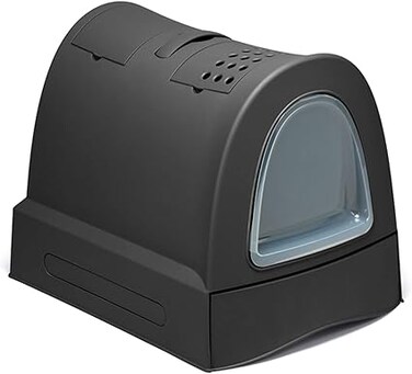 Imac Zuma Litter Box For Cats, Black, 40 x 56 x 42.5cm