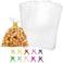 100pcs Clear Cellophane Treat Bags with Twist Ties Self Adhesive Cookie Bags Packing Supplies for Party Favor, Candy, Cookie, Popcorn, Dessert, Bakery