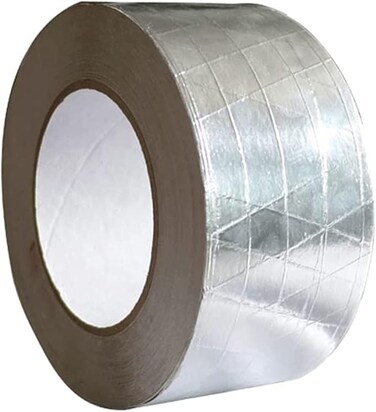 Tape, 2" x 25 yards Aluminum Foil Scrim Kraft Insulation Jacketing Tape for Insulating, HVAC Repair, Sealing Ducts, Pipework, Window Sill Gap, Roof Leak, 1 Roll
