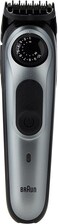 Braun Beard Trimmer BT7240 and Hair Clipper for Men, Lifetime Sharp Metal Blades, 39 Length Settings, Black/Grey Metal, UK Two Pin Bathroom Plug