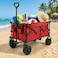 Foldable Wagon Trolley Cart - 150 KGS   Multipurpose Camping trolley(Red)