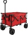 Foldable Wagon Trolley Cart - 150 KGS   Multipurpose Camping trolley(Red)