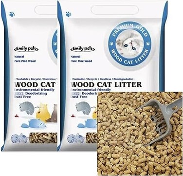 Pets Pine Wood Cat Litter for Cats and Rabbit (20L) رمل فضلات القطط