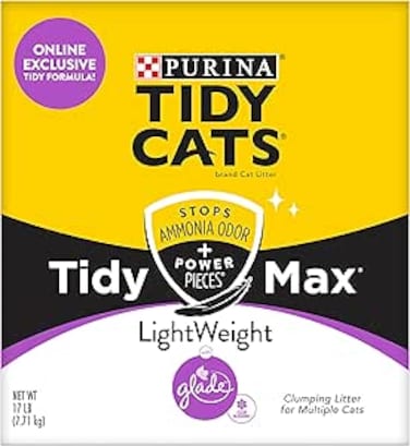 Tidy Cats  Clumping, Lightweight, Multi Litter, Max Glade Clean Blossoms Formula - 17 lb. Box