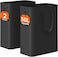Lifewit 50L 2 Pack Slim Laundry Hamper, Narrow Laundry Basket with Handles, Collapsible Thin Dirty Clothes Hampers for Laundry, Foldable Laundry Bin for Bathroom Dorm Bedroom, Black