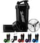 HOMLITE &reg; Protein Shaker Bottle &ndash; Non-Slip 3 Layer Twist Off, Leak-Proof Blender Bottle with Supplement and Pill Storage Compartment