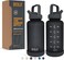 1000ml, 750ml, Motivational Water Bottle with Time Markers and Straw Lid, Tritan Plastic, BPA BPS FREE Leak Proof and Drop Resistant Office Bottles, 32oz, 25oz (Lava Stone, 1000ml)