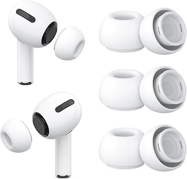 [3 Pairs] Ear Tips for Airpods Pro and Airpods Pro 2nd Generation with Noise Reduction Hole, Silicone Ear Tips for Airpods Pro /Pro2 Ear Caps (M)