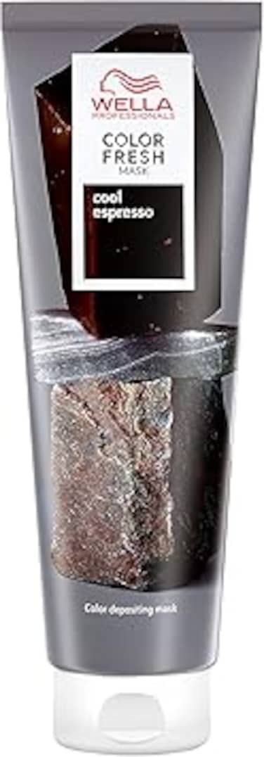 Wella Professionals Color Fresh Masks, Cool Espresso, Natural Shade, Temporary Color, Damage Free, Color-Depositing Hair Mask With Avocado Oil, Silicone Free, 5 oz.