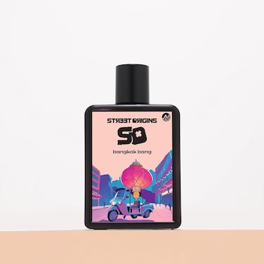 Street Origins Bangkok Bang Mars Eau De Parfum for Men, 75ml Luxury Niche Cologne, Dark Spicy Oud Leather Scent with Cinnamon, Saffron, Oud, Incense, Vanilla &amp; Tonka