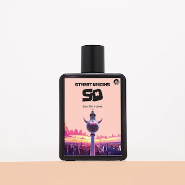 Street Origins Berlin Rave Mars Eau De Parfum for Men, 75ml Luxury Niche Cologne, Dark Spicy Fruity Leather Scent with Mate, Saffron, Rhubarb, Rose, Leather, Tonka &amp; Vanilla