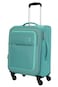 American Tourister Seville Suitcase, 2pc Set (57 + 69 cm), 4 Wheels, Soft Top, Polyester, Green,TSA Lock,Front Storage Compartment,Inner Mesh Zippered Pocket - 3 Years International Warranty