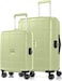 American Tourister Hundo Suitcase, 2pc Set (55 + 68 cm), 4 Spinner Wheels, Hard Top, Polypropylene, Frozen Matcha,DuoSaf Zipper,TSA Combination Lock - 3 Years International Warranty