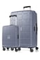 American Tourister Hundo Suitcase, 2pc Set (55 + 81 cm), 4 Spinner Wheels, Hard Top, Polypropylene, Flinstone,DuoSaf Security Zipper,TSA Combination Lock - 3 Years International Warranty