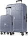 American Tourister Hundo Suitcase, 2pc Set (55 + 81 cm), 4 Spinner Wheels, Hard Top, Polypropylene, Flinstone,DuoSaf Security Zipper,TSA Combination Lock - 3 Years International Warranty
